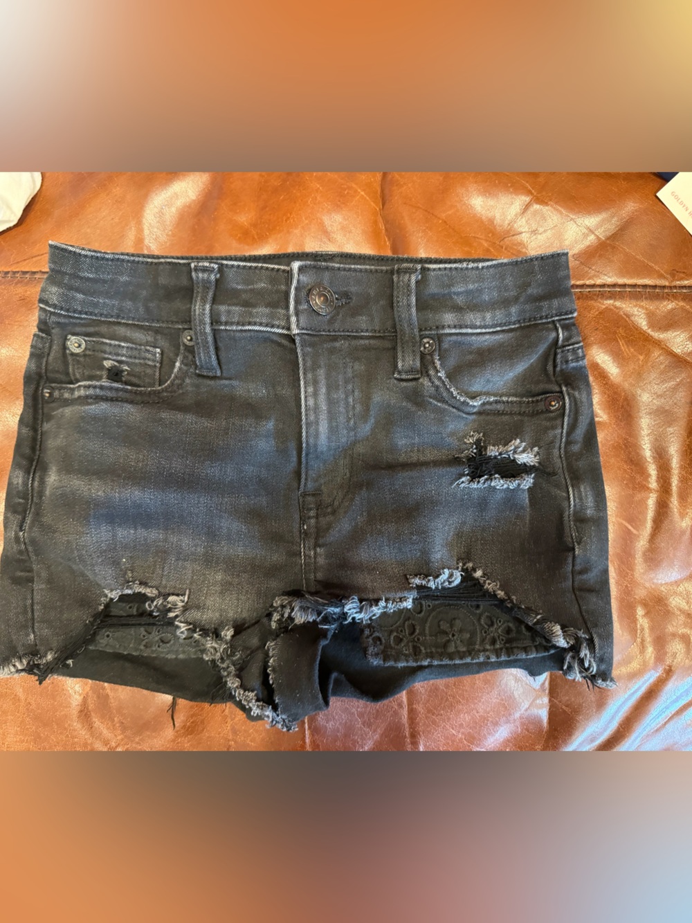 American Eagle Outfitters Black Stretch Denim Shorts